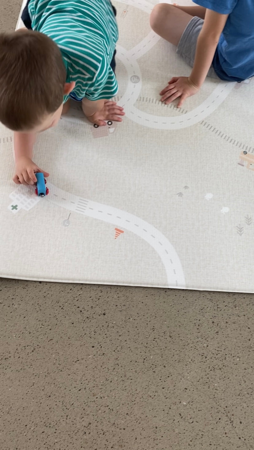 7 Fun and Educational Ways to use a Road Track on our Scandi Explorer Playmat