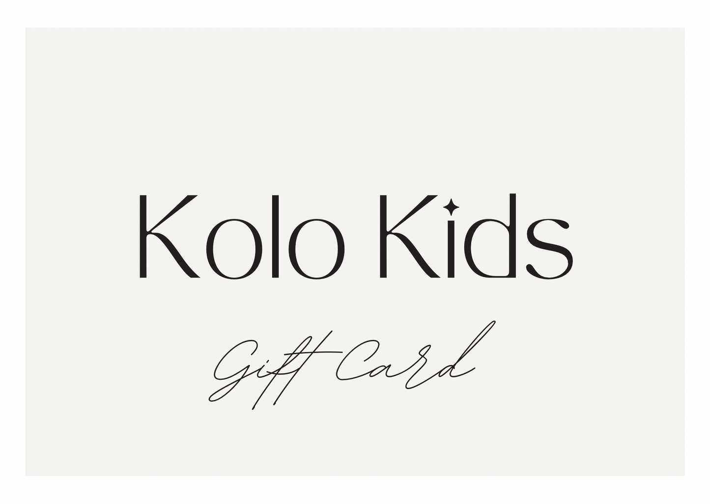 Kolokids gift card